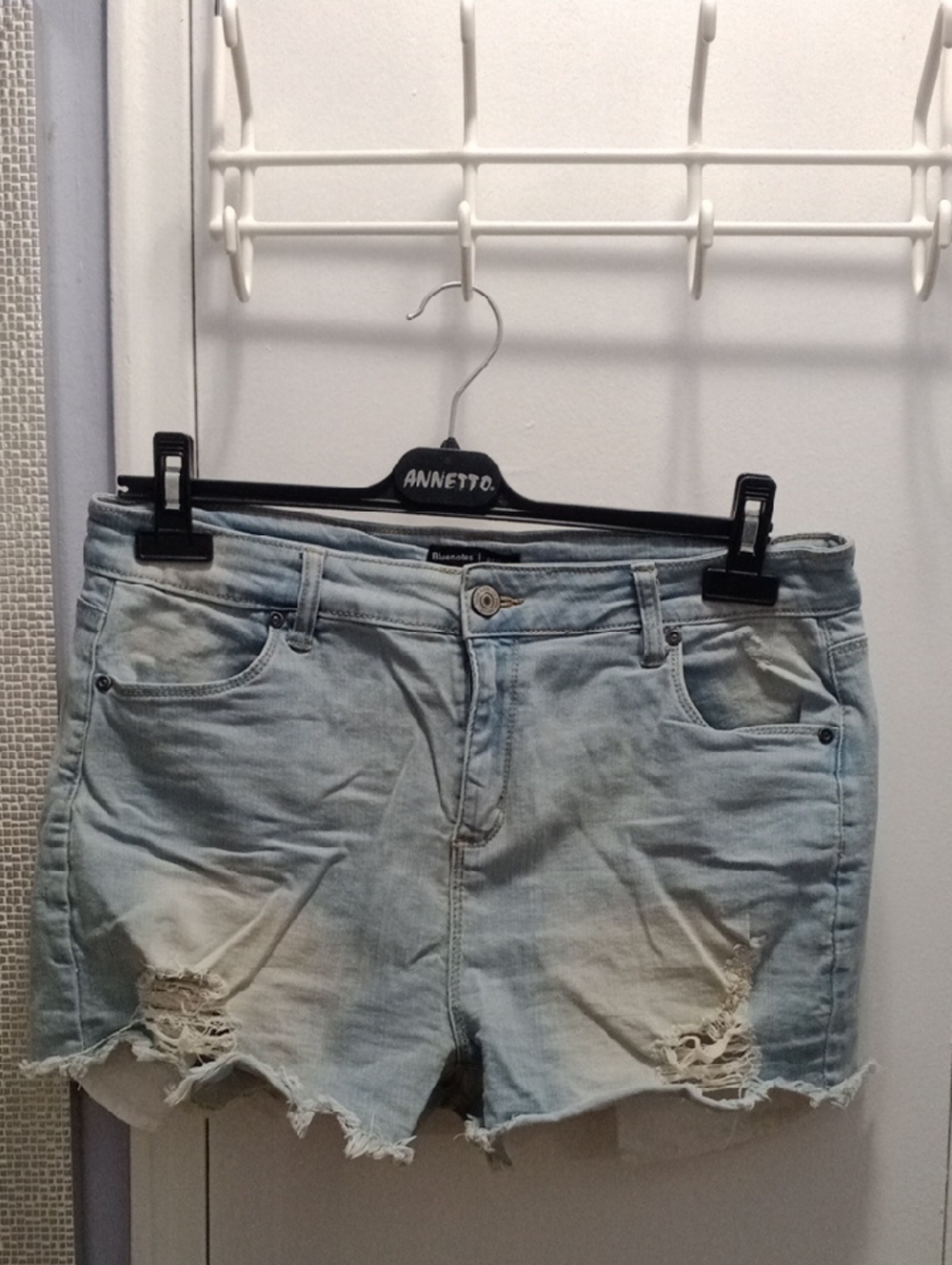 Bluenotes Light Blue Distressed Denim Shorts